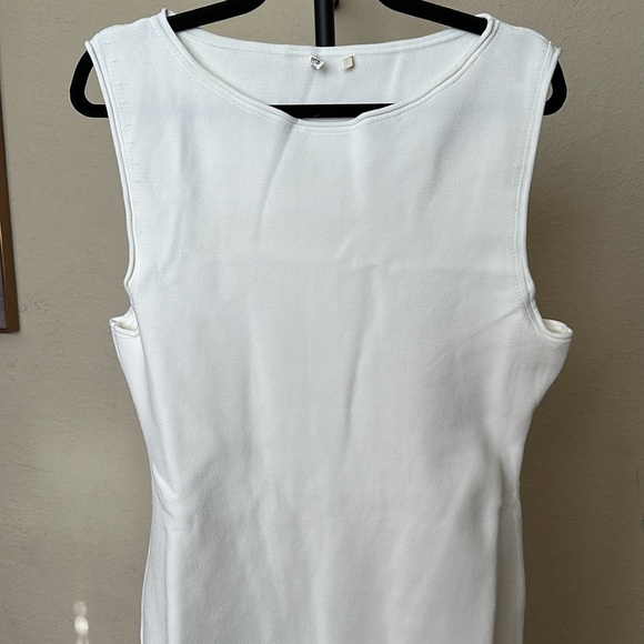 House of CB Noli White‎ Stretch Knit Maxi Dress NWOT Size L - Picture 5 of 15